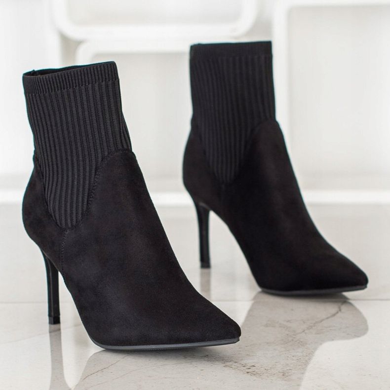 Wsuwane Botki VINCEZA czarne 1