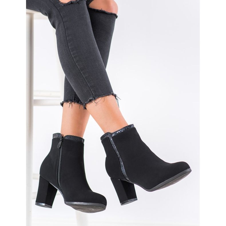 Weide Stylowe Botki czarne 1
