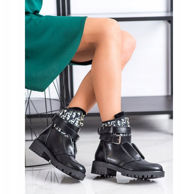 Seastar Modne workery na suwak czarne 1