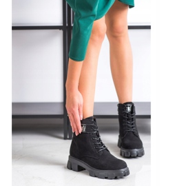 Weide Zamszowe Traperki Na Platformie czarne 2