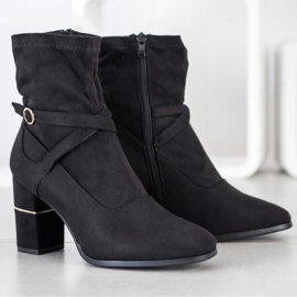 Goodin Botki Ze Złotą Wstawką czarne 1