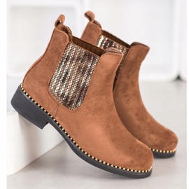 SHELOVET Stylowe Sztyblety brązowe 1