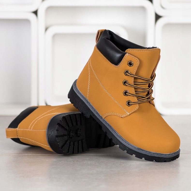 Bona Kalsyczne Musztardowe Trapery żółte 1