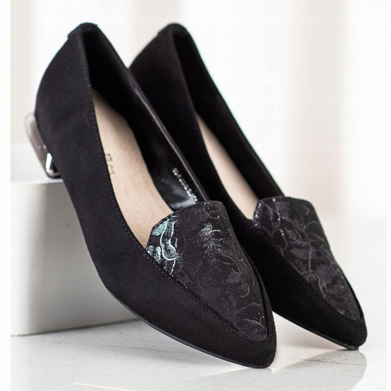 Goodin Modne Czółenka W Szpic czarne 2