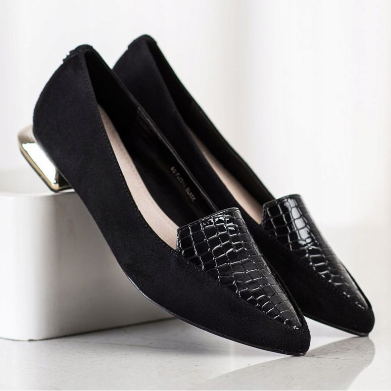 Goodin Modne Czółenka W Szpic czarne 2