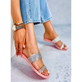 Klapki silikonowe różowe BG51 Pink srebrny 1