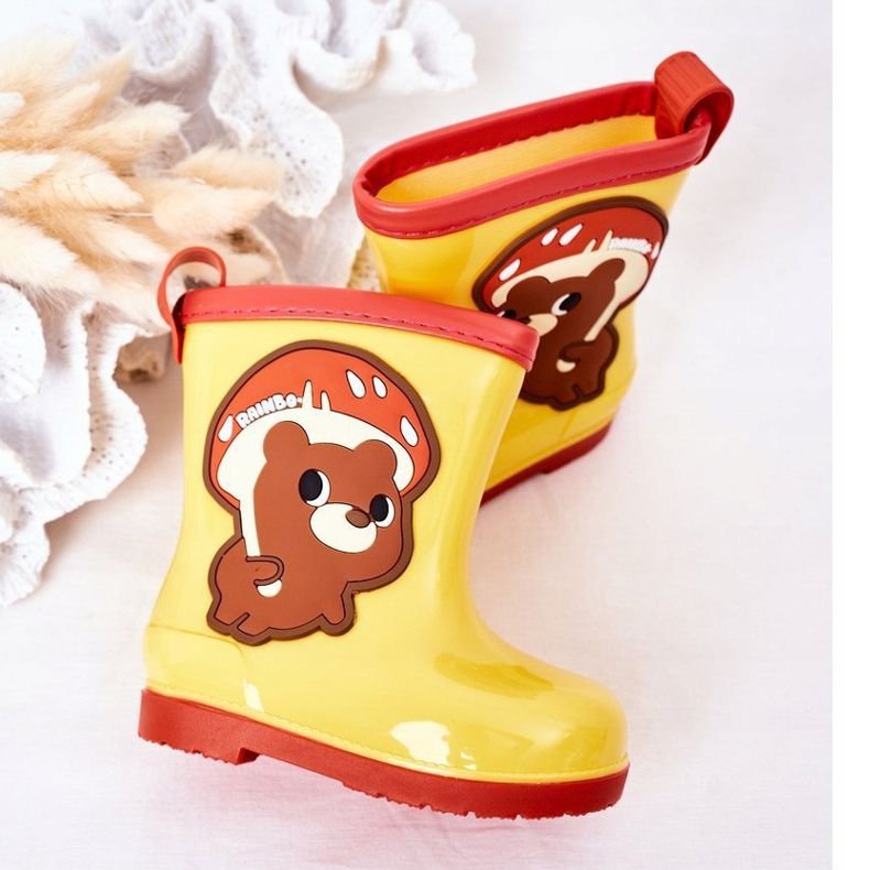 Dziecięce Kalosze Z Misiem Żółte 1
