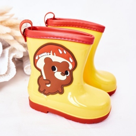 Dziecięce Kalosze Z Misiem Żółte 2