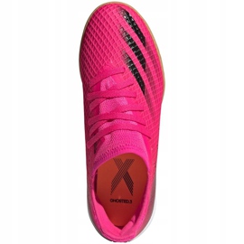 Buty piłkarskie adidas X Ghosted.3 In Jr FW6925 różowe różowe 1