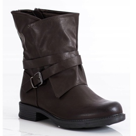 Seastar Ciemnobrązowe Workery Z Eko Skóry 1