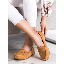 Super Me Camelowe Zamszowe Mokasyny brązowe 1