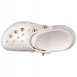 Klapki Crocs Classic Bae Glitter Stud Clog W 206783-100 białe złoty 2