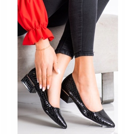 Goodin Czarne Czółenka Snake Print 1