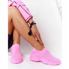 PS1 Damskie Sportowe Buty Slip-on Różowe Yoga Class 5