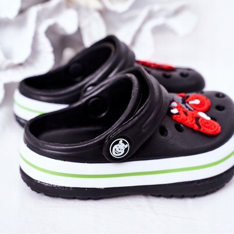 Dziecięce Piankowe Klapki Kroksy Czarne Lazy Day wielokolorowe 1