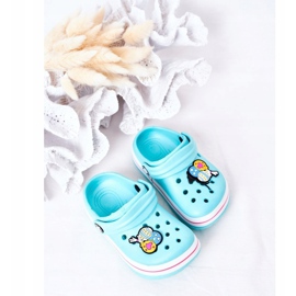 Dziecięce Piankowe Klapki Kroksy Zielono-Różowe Lazy Day zielone 2