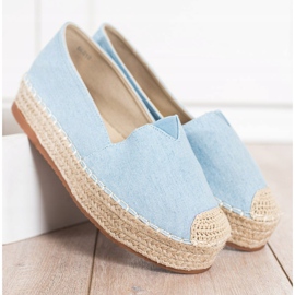 SHELOVET Modne Espadryle niebieskie 2