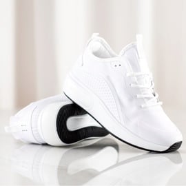 SHELOVET Sportowe Sneakersy Na Platformie białe 1