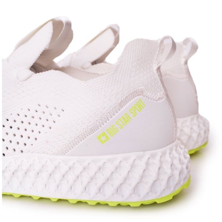 Męskie Sportowe Buty Memory Foam Big Star FF174235 Biało-Limonkowe białe zielone 1