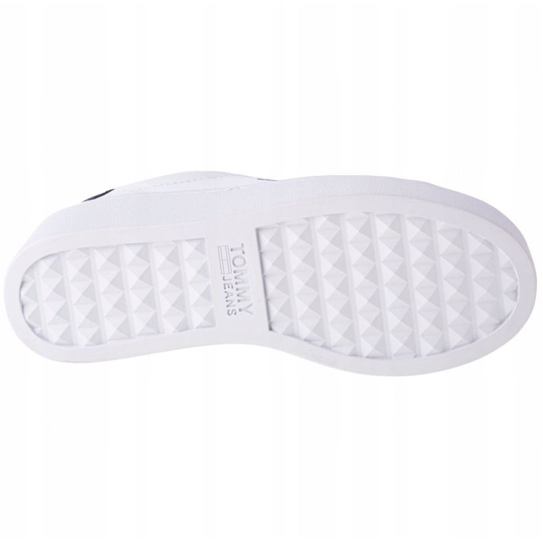 Buty Tommy Hilfiger Iconic Leather Flatform W EN0EN01113-YBR białe granatowe 3