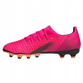 Buty piłkarskie adidas X Ghosted.3 Mg M FW6973 różowe grafitowy, różowy 1
