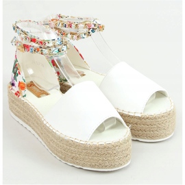 Espadryle open toe białe JH153P White wielokolorowe 1