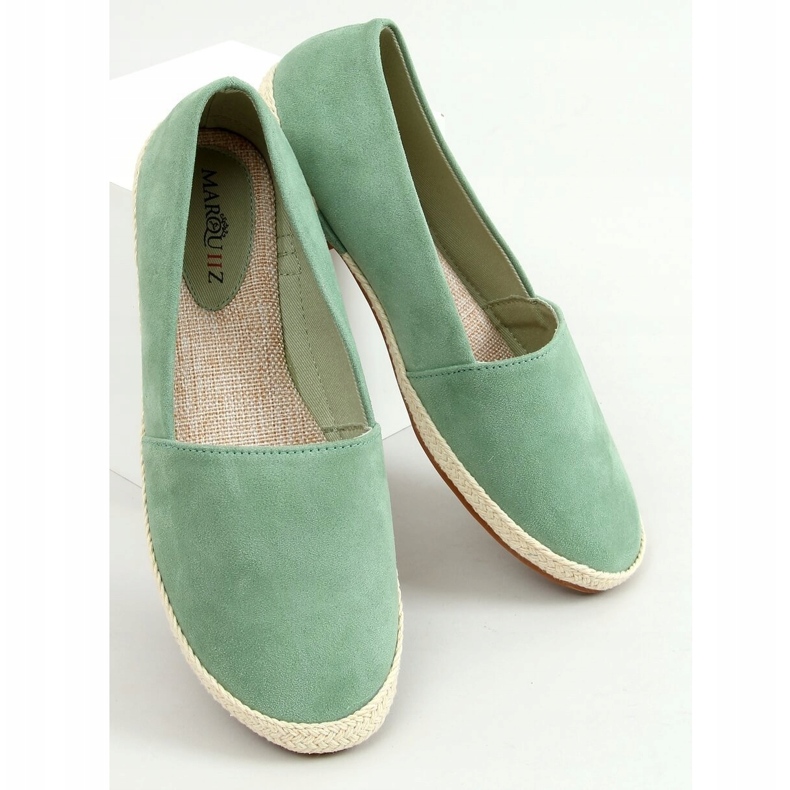 Tenisówki espadryle miętowe 7870 Green zielone 1