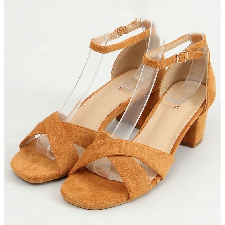 Sandałki na obcasie camel 8832 Camel brązowe 1