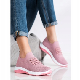 Camo Ażurowe Różowe Sneakersy 1