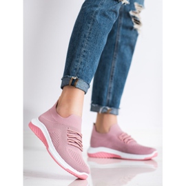 Camo Ażurowe Różowe Sneakersy 3