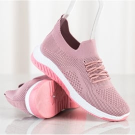 Camo Ażurowe Różowe Sneakersy 2