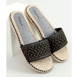 Klapki damskie czarne LS002 Black 1