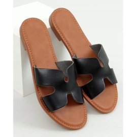 Klapki damskie czarne 55-2 Black 1