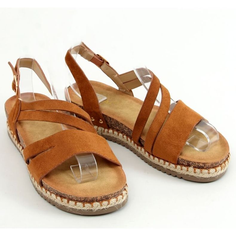 Sandałki espadryle boho camel FD002 Camel brązowe 1