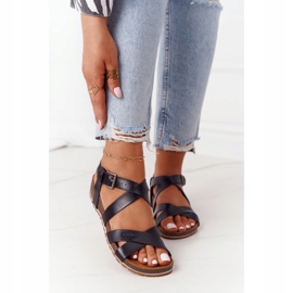 Sandały Na Korkowej Podeszwie Big Star DD274A009 Czarne 1