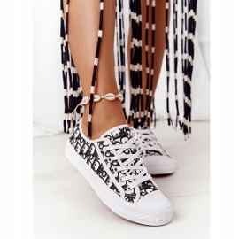 PS1 Damskie Logowane Trampki Biało-Czarne Day Off białe 2