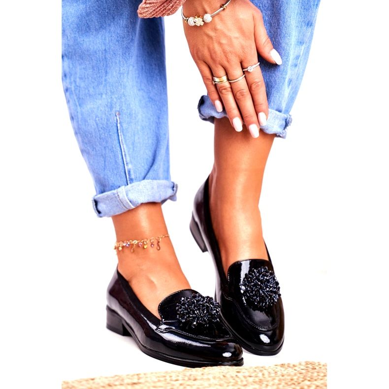 Lakierowane Mokasyny Vinceza 21-10527 Czarne 2