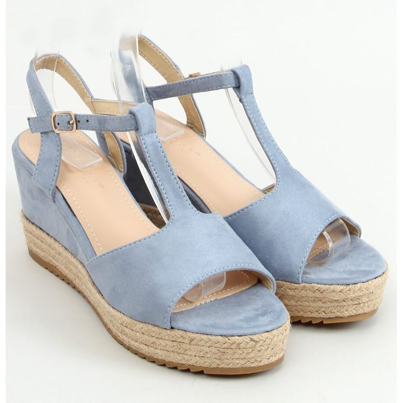 Espadryle na koturnie niebieskie WX-08 LT.BLUE 1