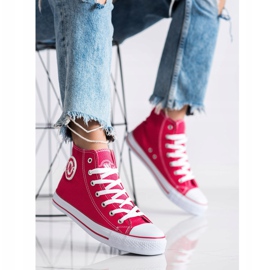 Wysokie Trampki New Age różowe 1