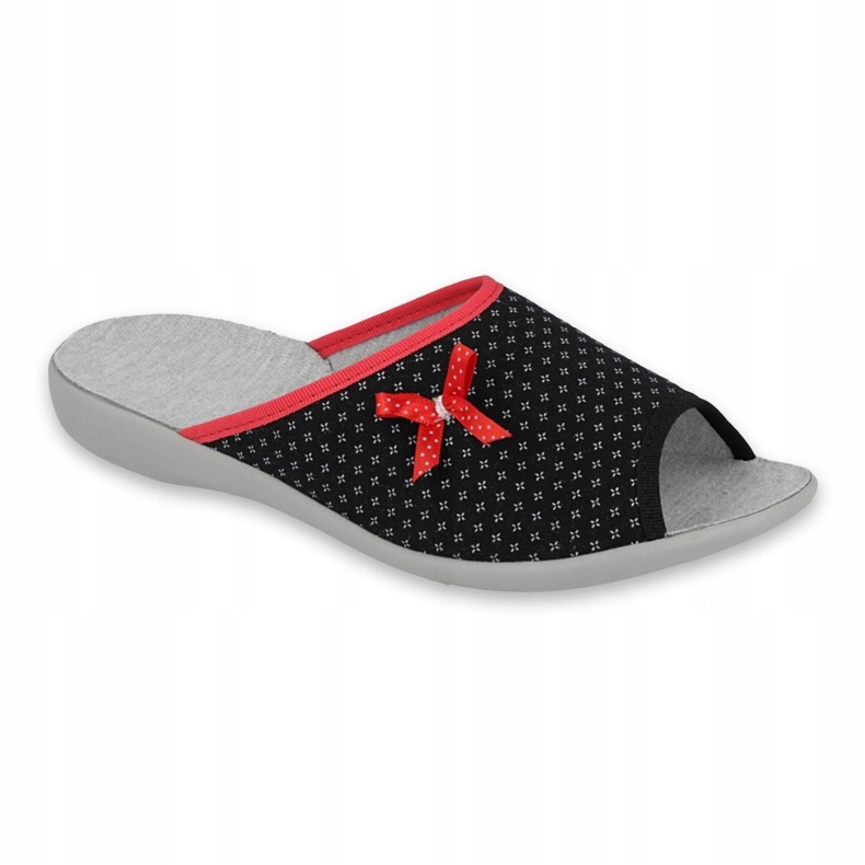 Befado obuwie damskie pu 254D109 Viki czarne czerwone 1