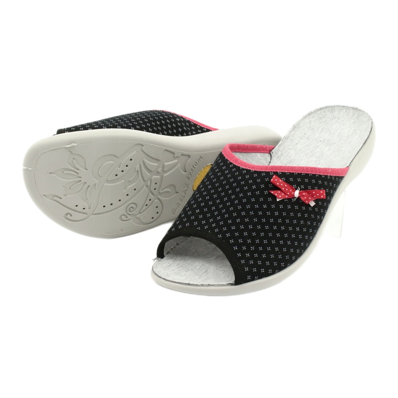 Befado obuwie damskie pu 254D109 Viki czarne czerwone 4