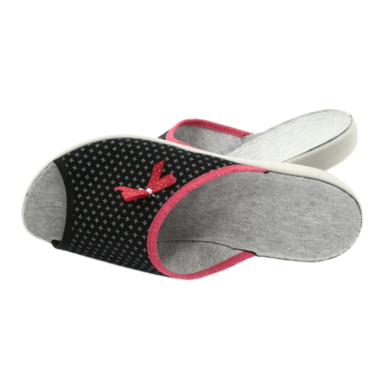 Befado obuwie damskie pu 254D109 Viki czarne czerwone 5
