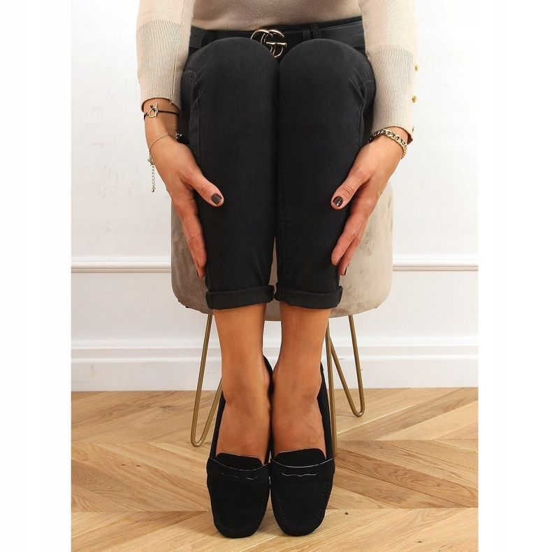 Mokasyny damskie czarne S-980 Black 1