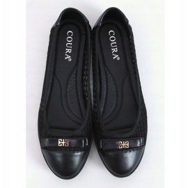 Baleriny ażurowe czarne 1378 Black 1