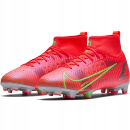 Buty piłkarskie Nike Mercurial Superfly 8 Pro Fg Jr CV0804 600 pomarańczowe pomarańczowe 2