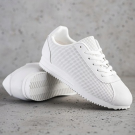 SHELOVET Stylowe Ażurowe Sneakersy białe 1