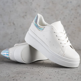 SHELOVET Wygodne Sneakersy białe 1