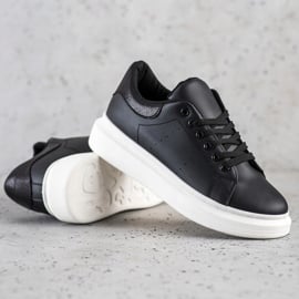 SHELOVET Klasyczne Sneakersy czarne 1