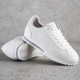 SHELOVET Stylowe Ażurowe Sneakersy białe 1