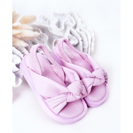 FR1 Dziecięce Sandały Ze Ściągaczem Fioletowe Bubble Gum 2